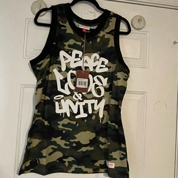 Mitchell & Ness | Shirts | Nwt Mens Camo 5th Anniversary Of Hiphop Peace  Fashion Jersey Camo Sz M | Poshmark